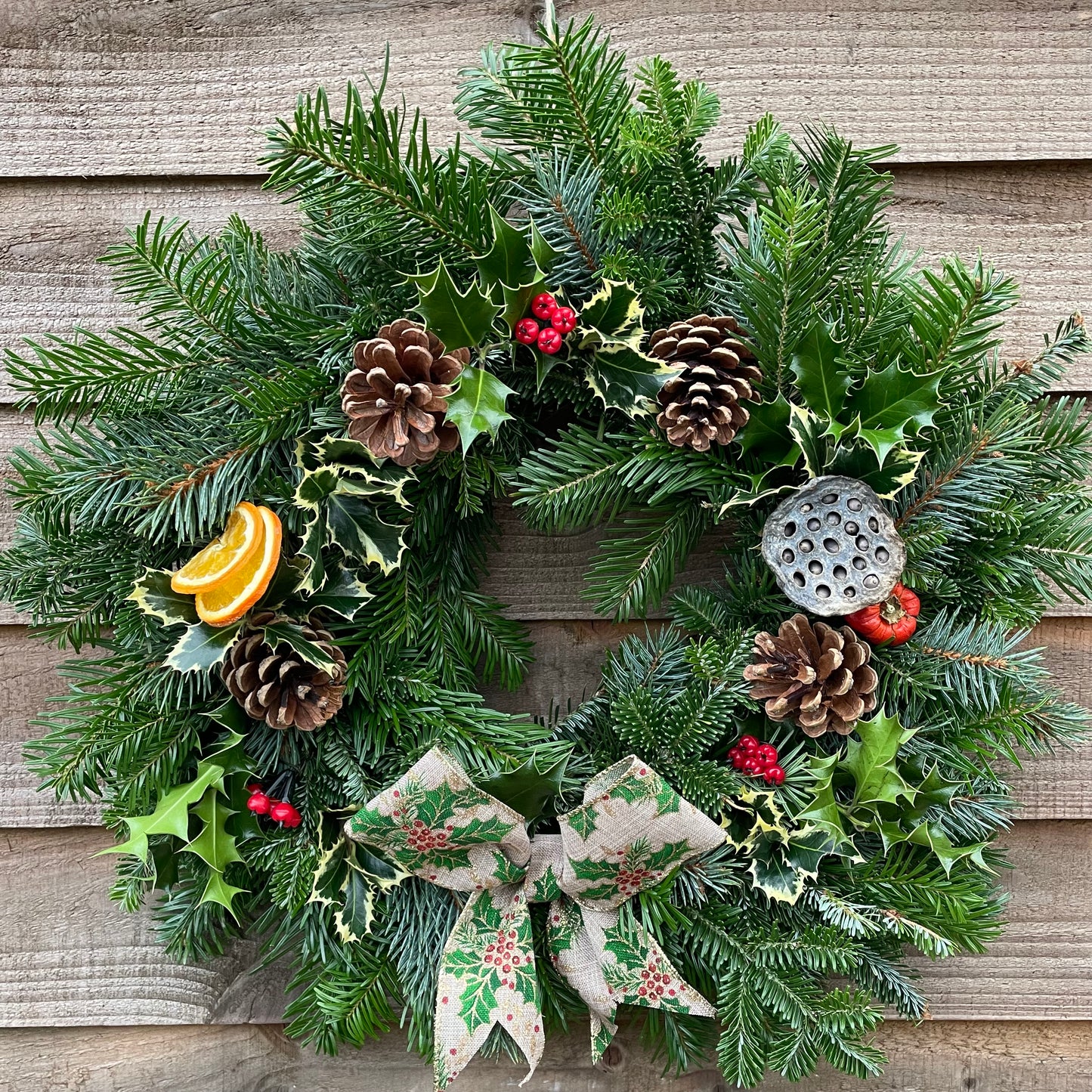 Fresh Natural Christmas Wreaths (made to order & free delivery)