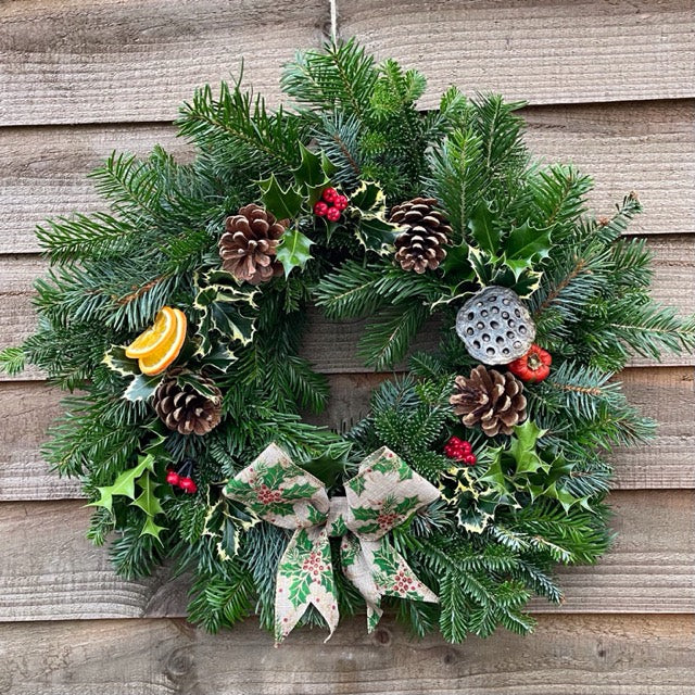 Fresh Natural Christmas Wreaths (made to order & free delivery)