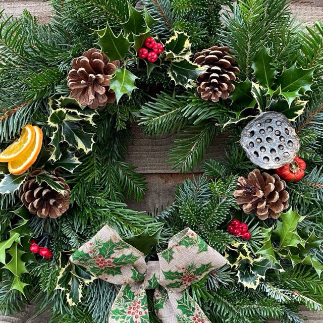 Fresh Natural Christmas Wreaths (made to order & free delivery)